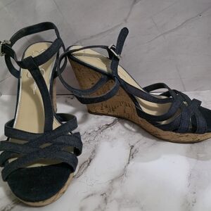 Women's Denim Wedge Sandals